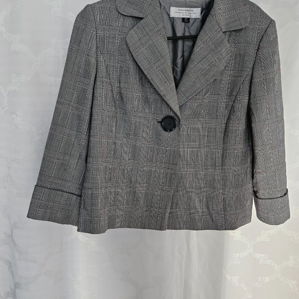 Tahari | Classic Glen Plaid Pattern Blazer